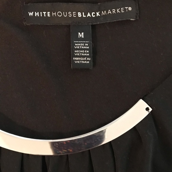 WHBM black knit shell with silver hardware - Picture 8 of 12